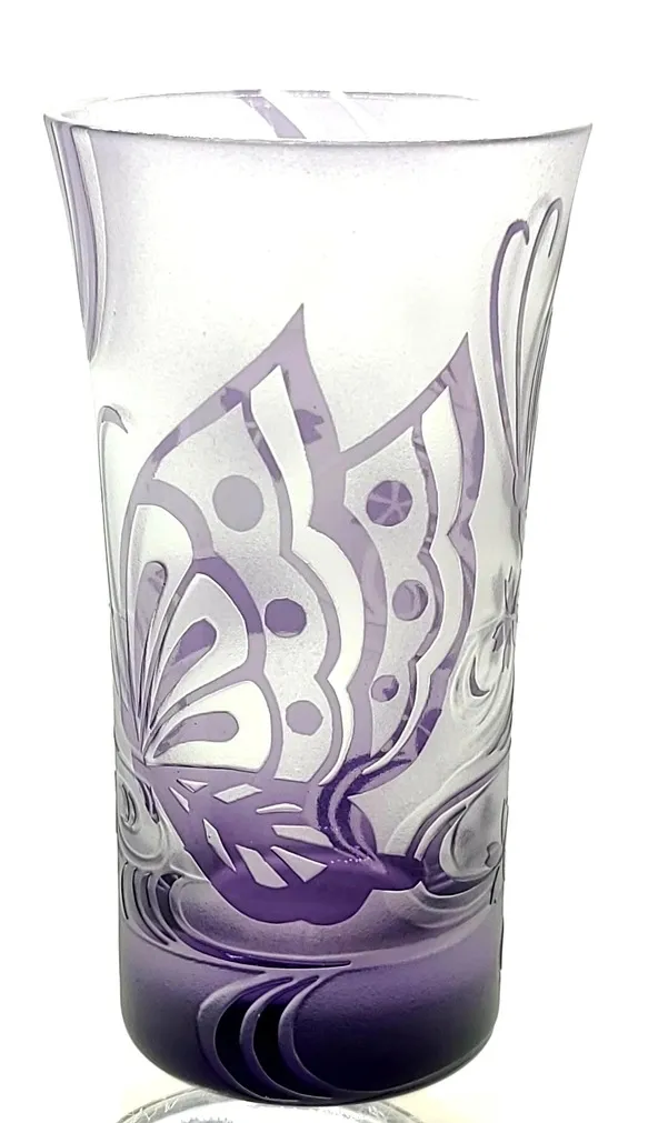 蝶と桜の日本酒に似合う和柄グラス